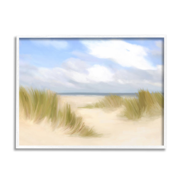 Highland Dunes Coastal Sand Dunes Framed On Canvas by Amy Hall Graphic